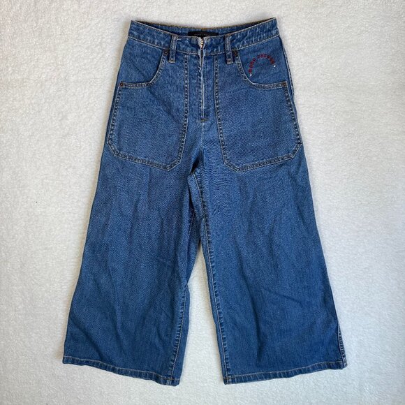 Marc Jacobs Wide Leg Y2K Grunge Denim Jeans Pants 27 - Picture 1 of 7